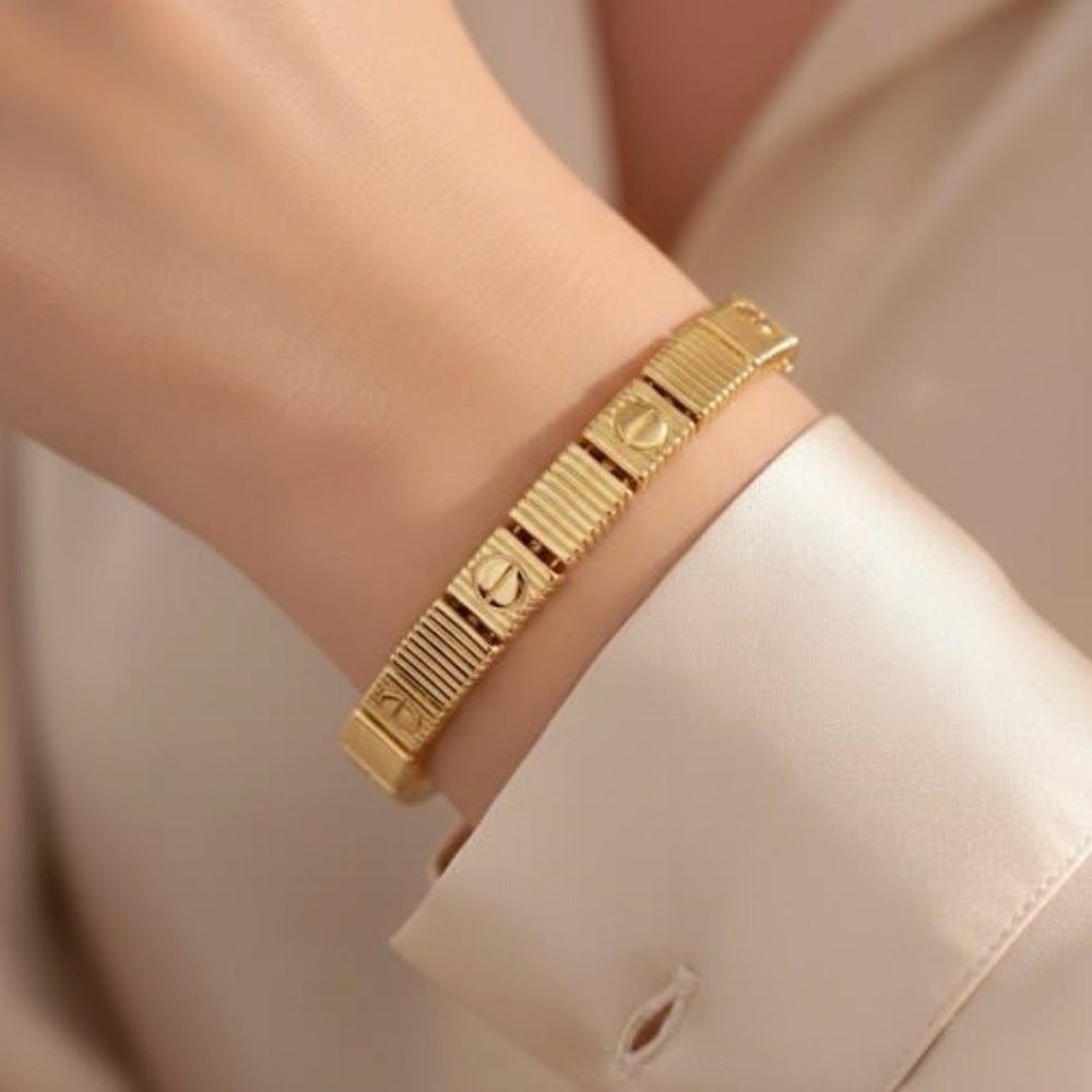 Love Series Inspired Bracelet | 14k Gold Tone | Luxury Style | Luxury Jewelry - Picture 6 of 11
